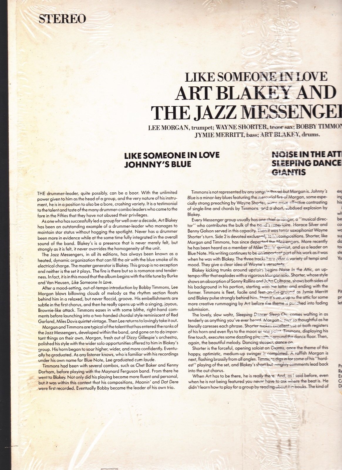 Art Blakey And The Jazz Messengers Like Someone In Love 1988 Cd Discogs