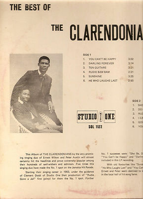 ジャマイカLP Clarendonians The Best Of The Clarendonians SOL1122 Studio One /00260 The Clarendonians – The Best Of – Vinyl (LP, Compilation