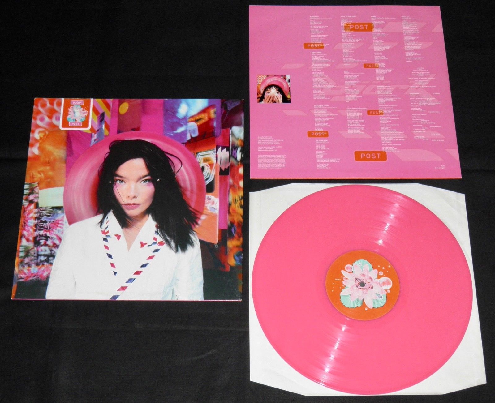 LP BJORK/POST[UKオリジナル:初年度´95年PRESS:初回PINK VINYL:INNER