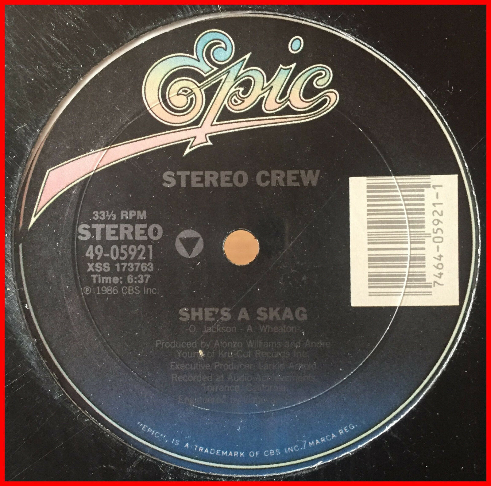 洋楽 STEREO CREW/SHE'S A SKAG STEREO CREW/SHE'S A SKAG