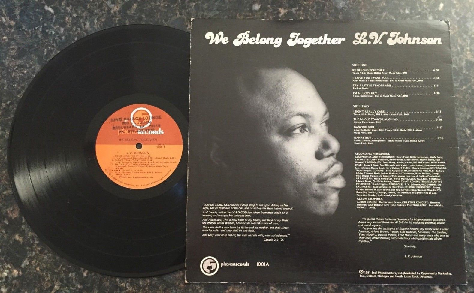 レコード (LP) [Soul] L.V. Johnson / We Belong Together（L.V.