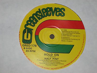 英12” Half Pint (3) Freedom Fighter / Hold On GRED178 Greensleeves Records /00250 Roots Vinyl Guide