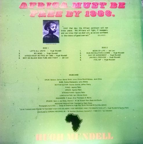 Hugh Mundell Africa Must Be Free By 1983 Hugh Mundell Africa Must Be Free By 1983