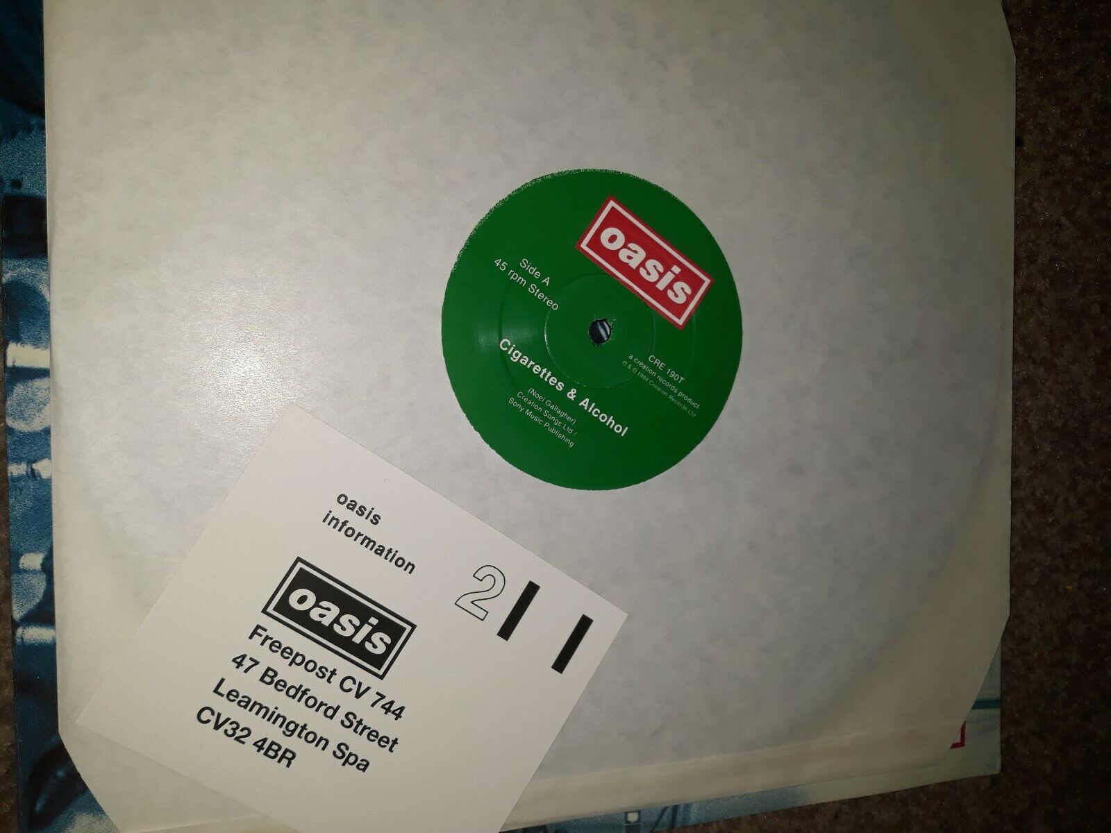 英12” Oasis Cigarettes &amp; Alcohol CRE190T CREATION /00250 12