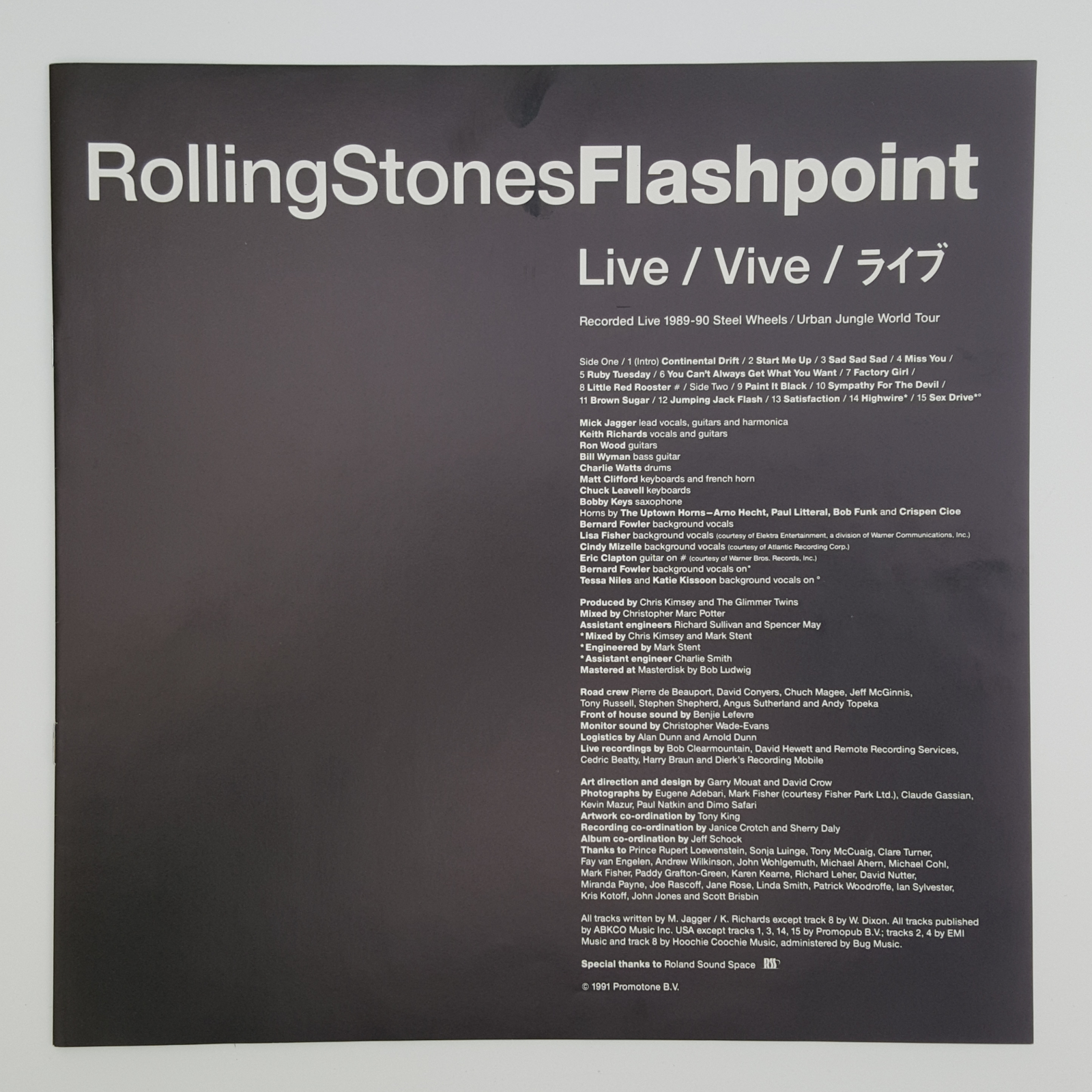 The Rolling Stones - Flashpoint (Vinyl LP - 1991 - EU - Original)